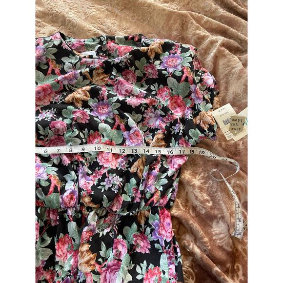 NWT deadstock floral midi dress button back size medium - Picture 5 of 7